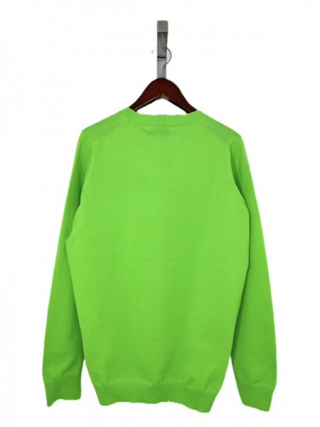 NON TOKYO(ノントーキョー) PRINT V-NECK KNIT / NEON GREEN