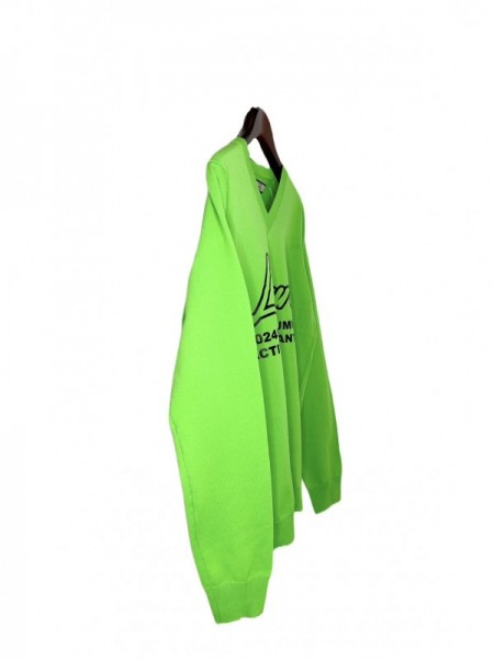 NON TOKYO(ノントーキョー) PRINT V-NECK KNIT / NEON GREEN