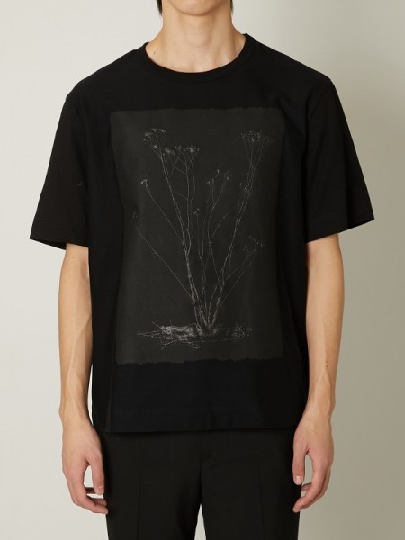 TAAKK(ターク) PRESSED FLOWER T-SHIRTS / BLACK