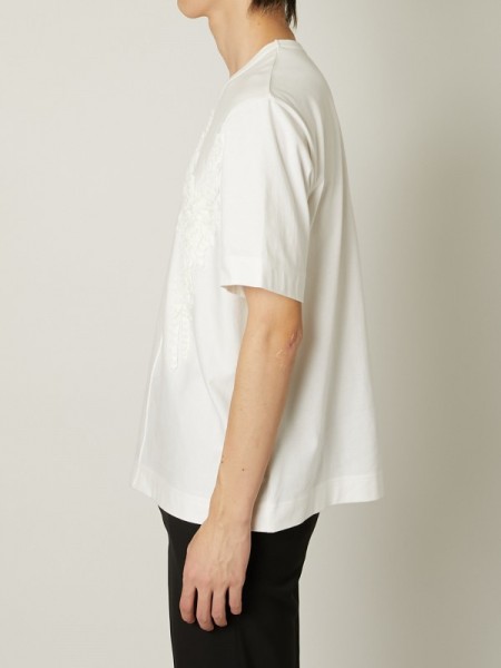 TAAKK(ターク) BIRD EMBROIDERY T-SHIRTS / WHITE