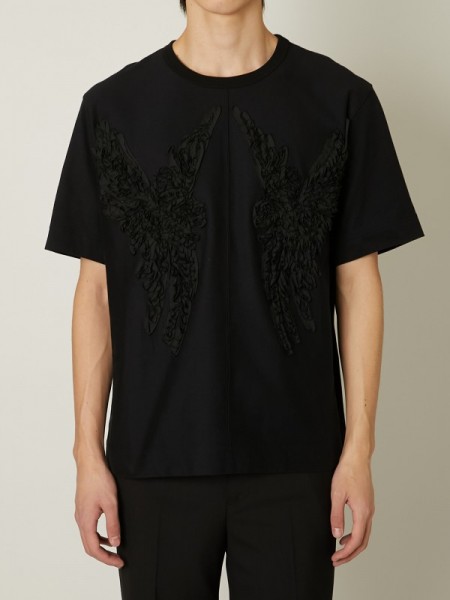 TAAKK(ターク) BIRD EMBROIDERY T-SHIRTS / BLACK