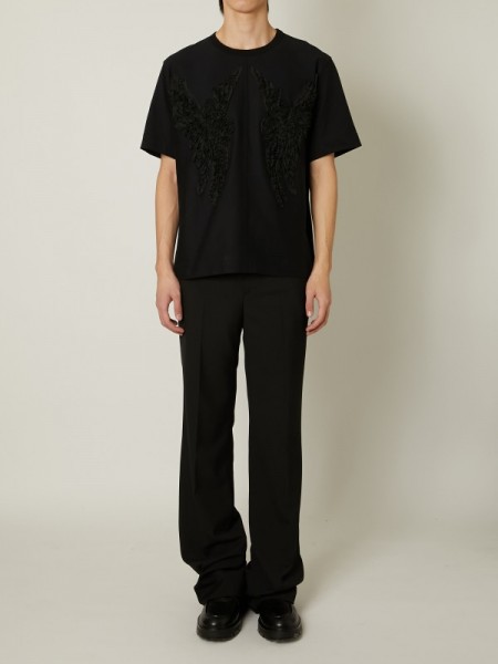 TAAKK(ターク) BIRD EMBROIDERY T-SHIRTS / BLACK