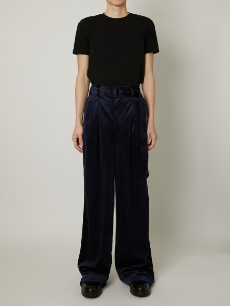 TAAKK(ターク) VELVET TROUSERS / NAVY