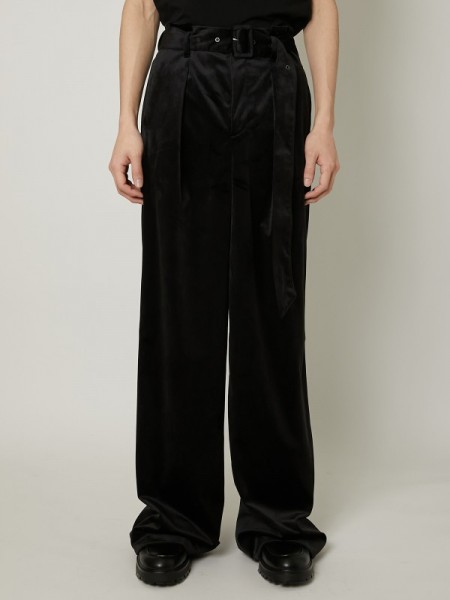 TAAKK(ターク) VELVET TROUSERS / BLACK