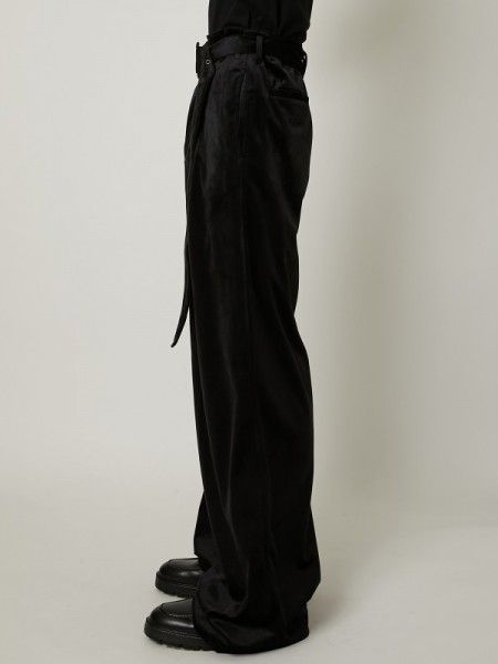 TAAKK(ターク) VELVET TROUSERS / BLACK