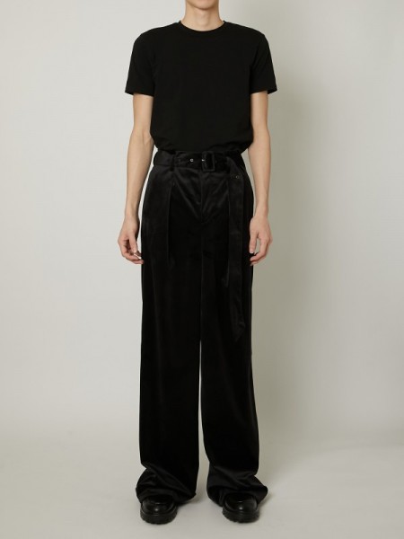 TAAKK(ターク) VELVET TROUSERS / BLACK