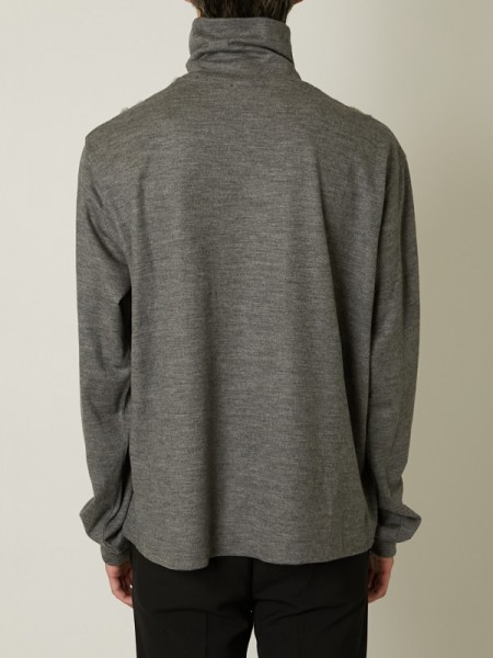 TAAKK(ターク) CABLE EMBROIDERY KNIT  / GRAY