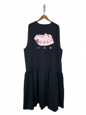 NON TOKYO(ノントーキョー) GATHER SLEEVE ONE-PIECE / BLACK