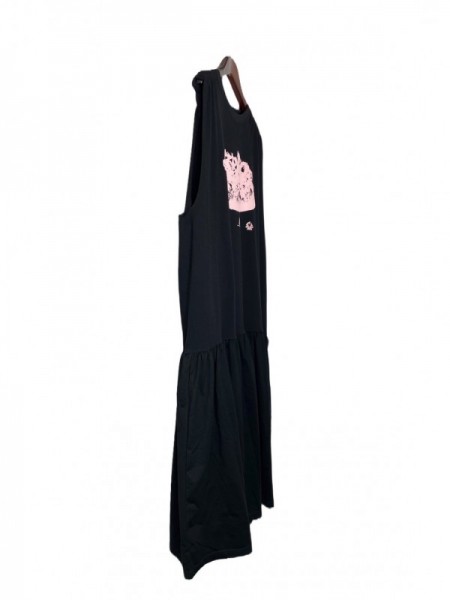 NON TOKYO(ノントーキョー) GATHER SLEEVE ONE-PIECE / BLACK