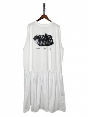 NON TOKYO(ノントーキョー) GATHER SLEEVE ONE-PIECE / WHITE